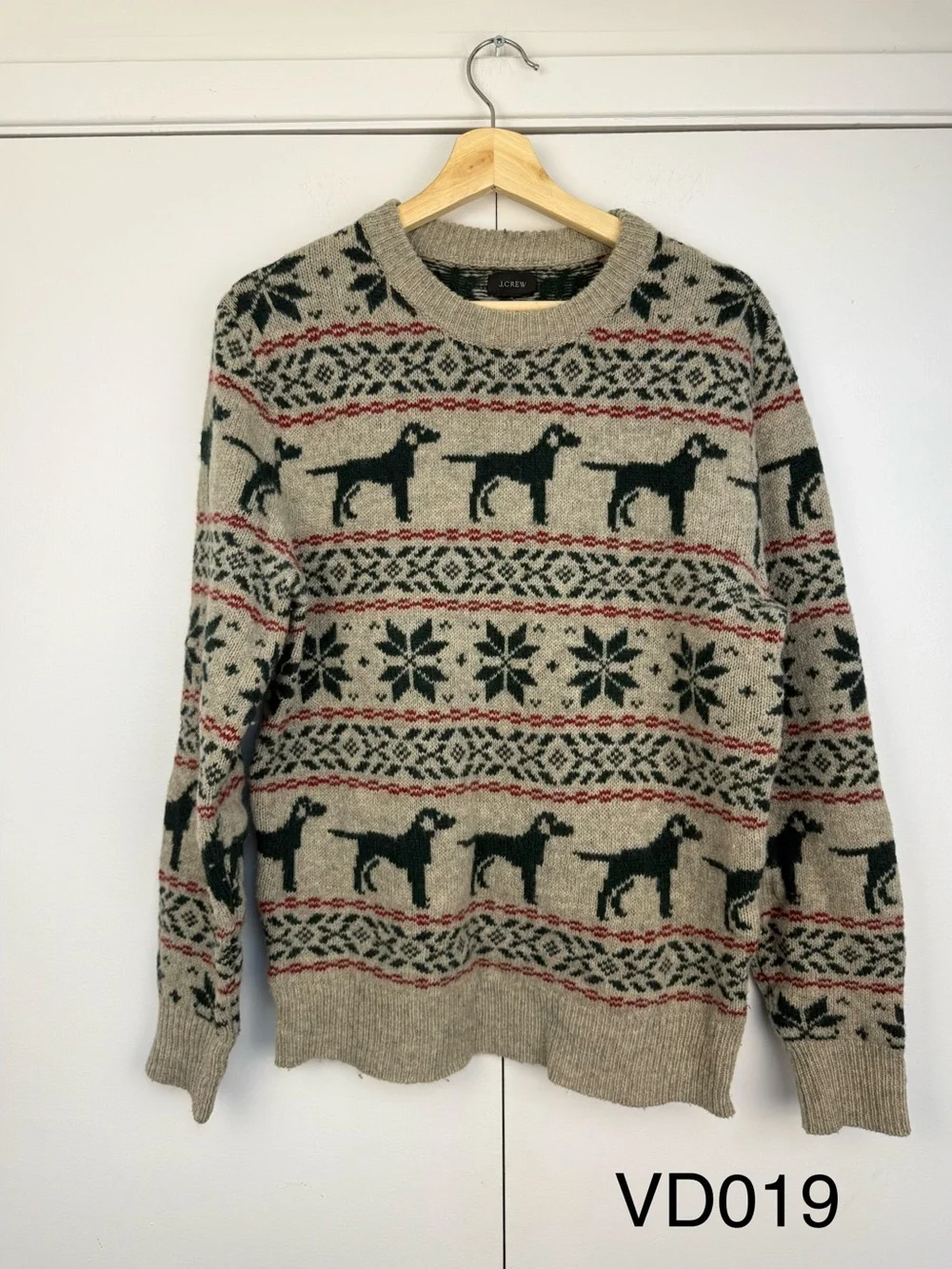 J.Crew Fair Isle Lambswool Dog Sweater Small